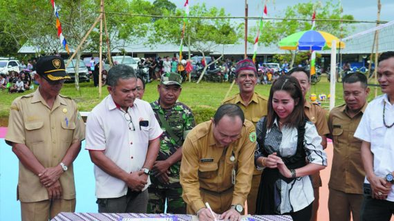 Peresmian Lapangan Volly Kampung Dempar Dan Kampung Terajuk Sekaligus Pembukaan Turnamen Bola Volly.