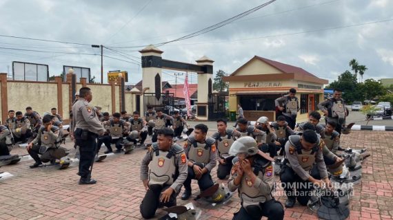 Hadapi pemilu 2024, Polres Kutai Barat gelar Latihan Dalmas