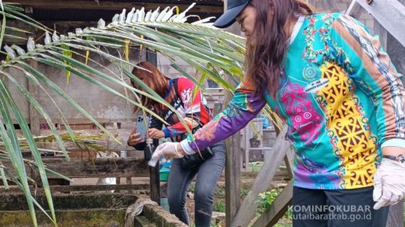 TP-PKK Kutai Barat Bersama Dinkes Kutai Barat Laksanakan Gerakan Gotong Royong PSN Plus 3M