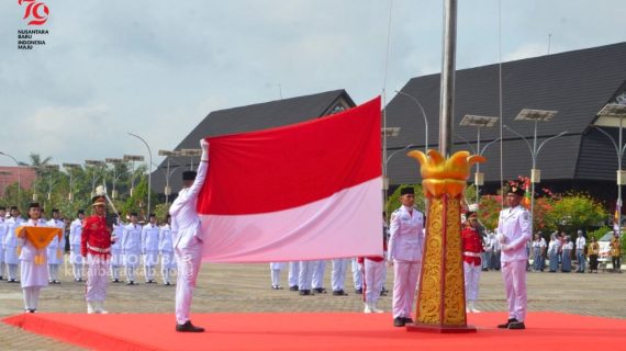 Upacara Detik Detik Proklamasi Kemerdekaan Republik Indonesia Di Kabupaten Kutai Barat Berlangsung Khidmat