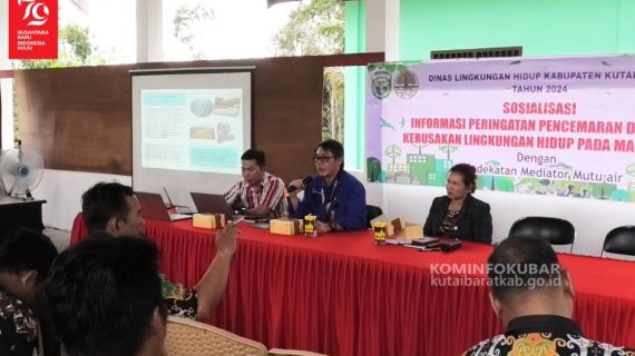 Upaya Perlindungan dan Pengelolaan Mutu Air, DLH Kubar Gelar Sosialisasi Peringatan Pencemaran atau Kerusakan Lingkungan Hidup
